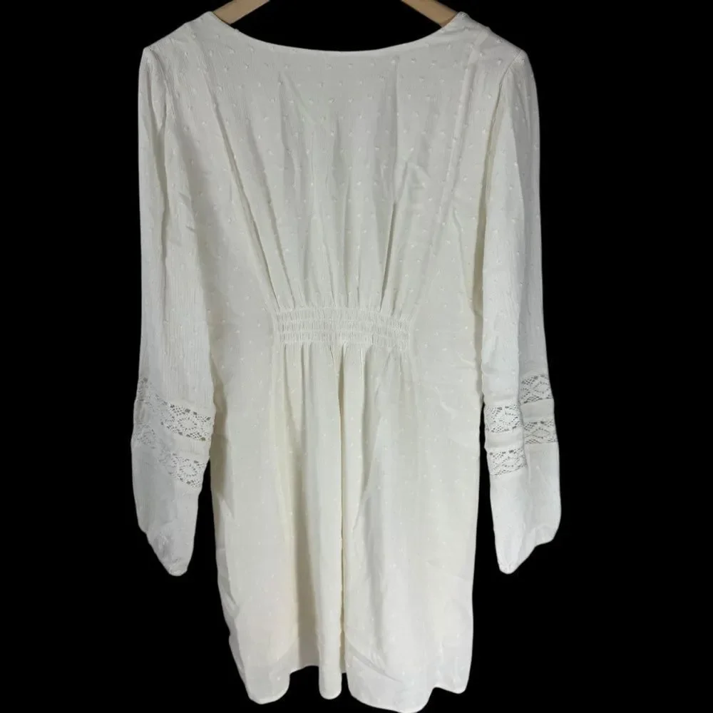 Idyllwind Jessie Western Romance Ivory Women's Mini‎ Dress Sz S